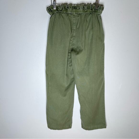 The Great. Sz  1 - S Eyelet Gunny Sack Trouser Pants Army Green - Picture 6 of 7